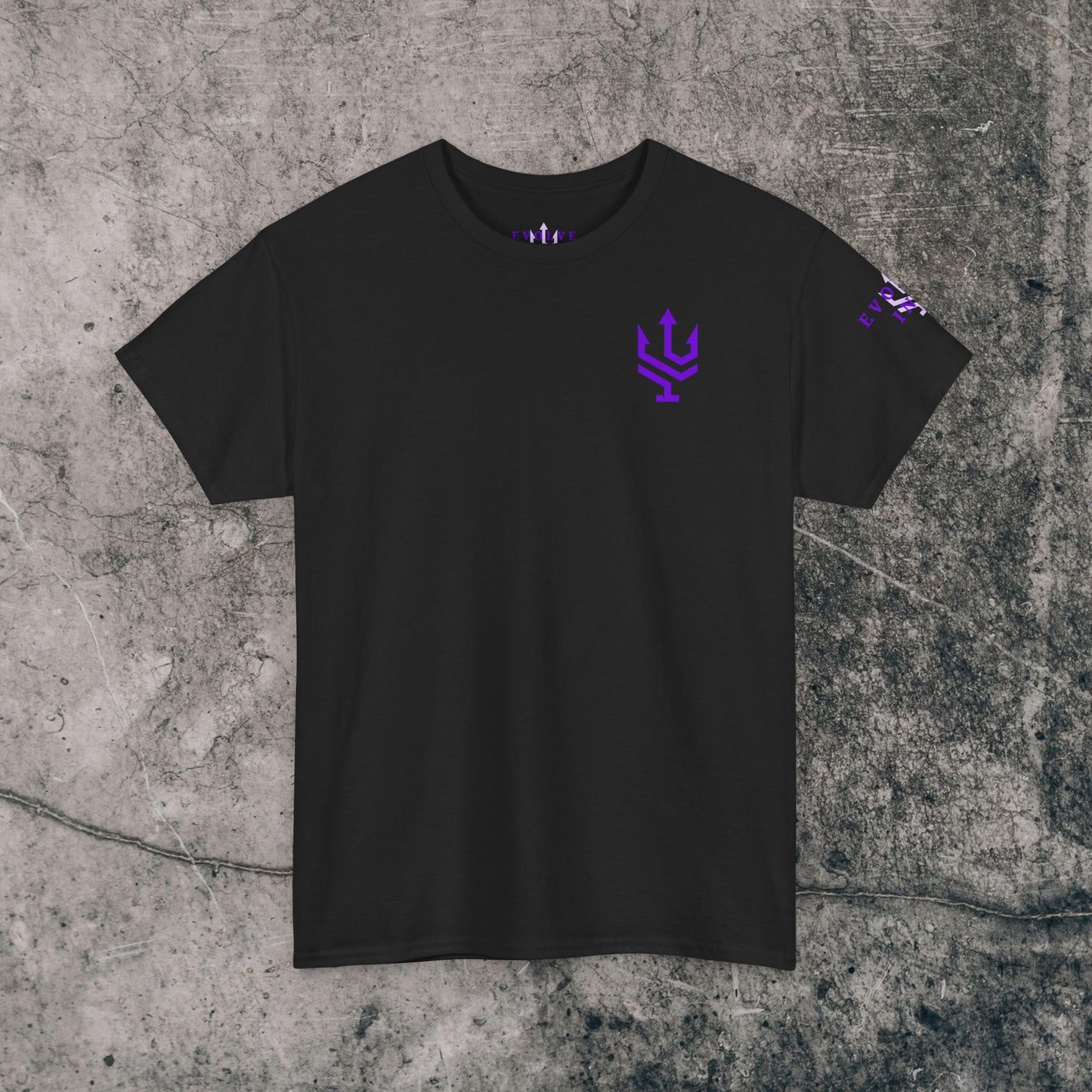 Unisex Heavy Cotton Tee Purple Font - I Elevate!