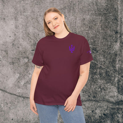 Unisex Heavy Cotton Tee Purple Font - I Elevate!