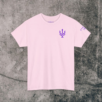 Unisex Heavy Cotton Tee Purple Font - I Elevate!