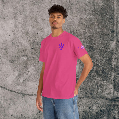 Unisex Heavy Cotton Tee Purple Font - I Elevate!