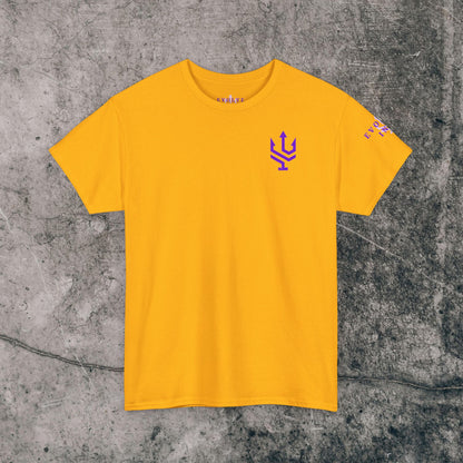 Unisex Heavy Cotton Tee Purple Font - I Elevate!