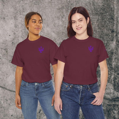 Unisex Heavy Cotton Tee Purple Font - I Elevate!