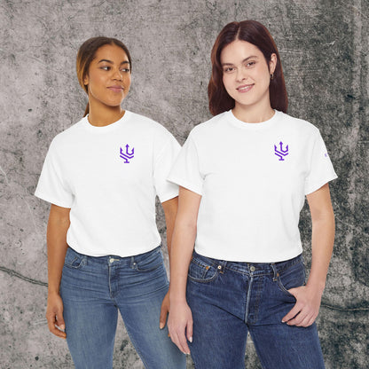 Unisex Heavy Cotton Tee Purple Font - I Elevate!