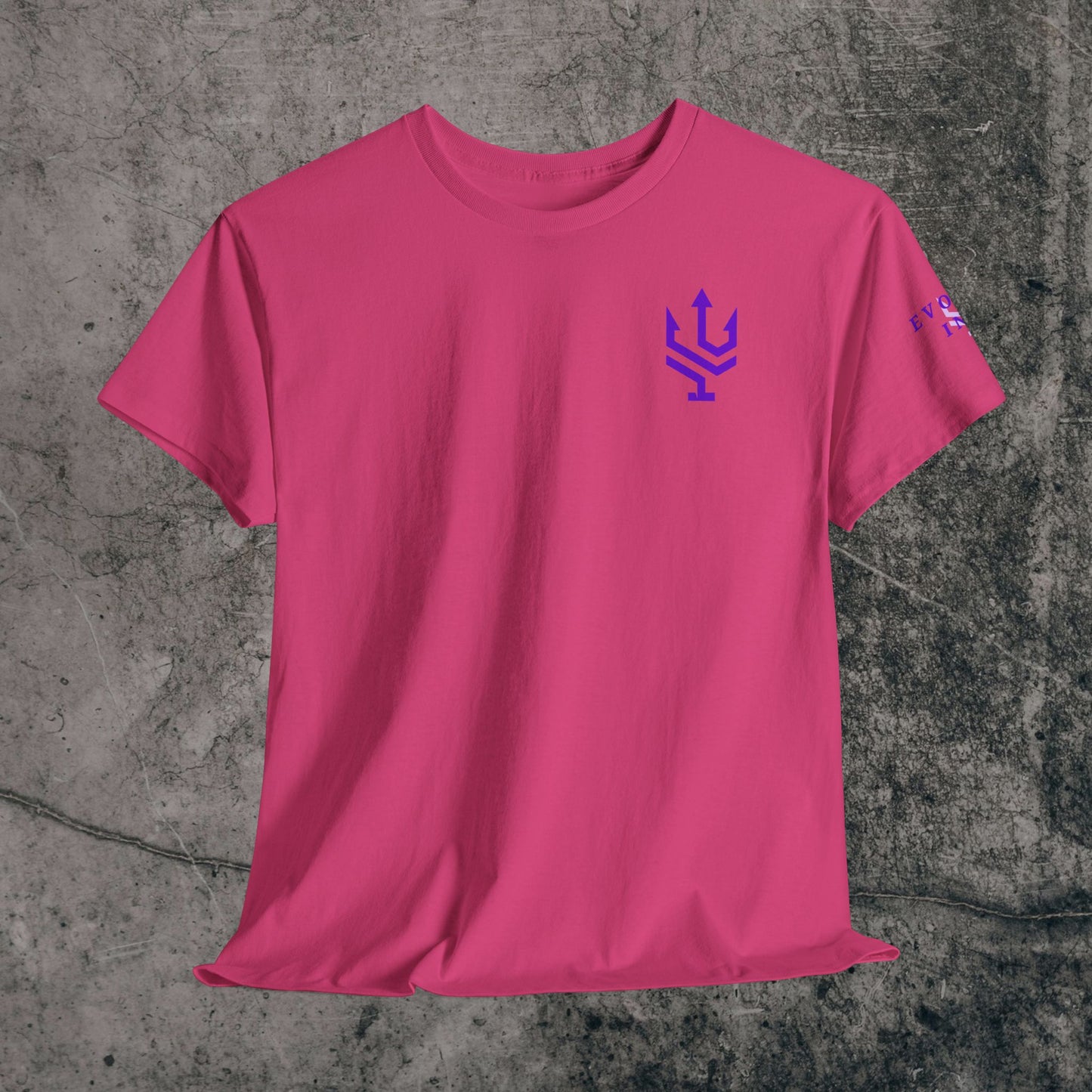 Unisex Heavy Cotton Tee Purple Font - I Elevate!