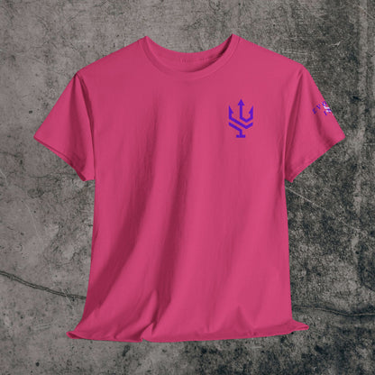 Unisex Heavy Cotton Tee Purple Font - I Elevate!
