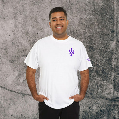Unisex Heavy Cotton Tee Purple Font - I Elevate!