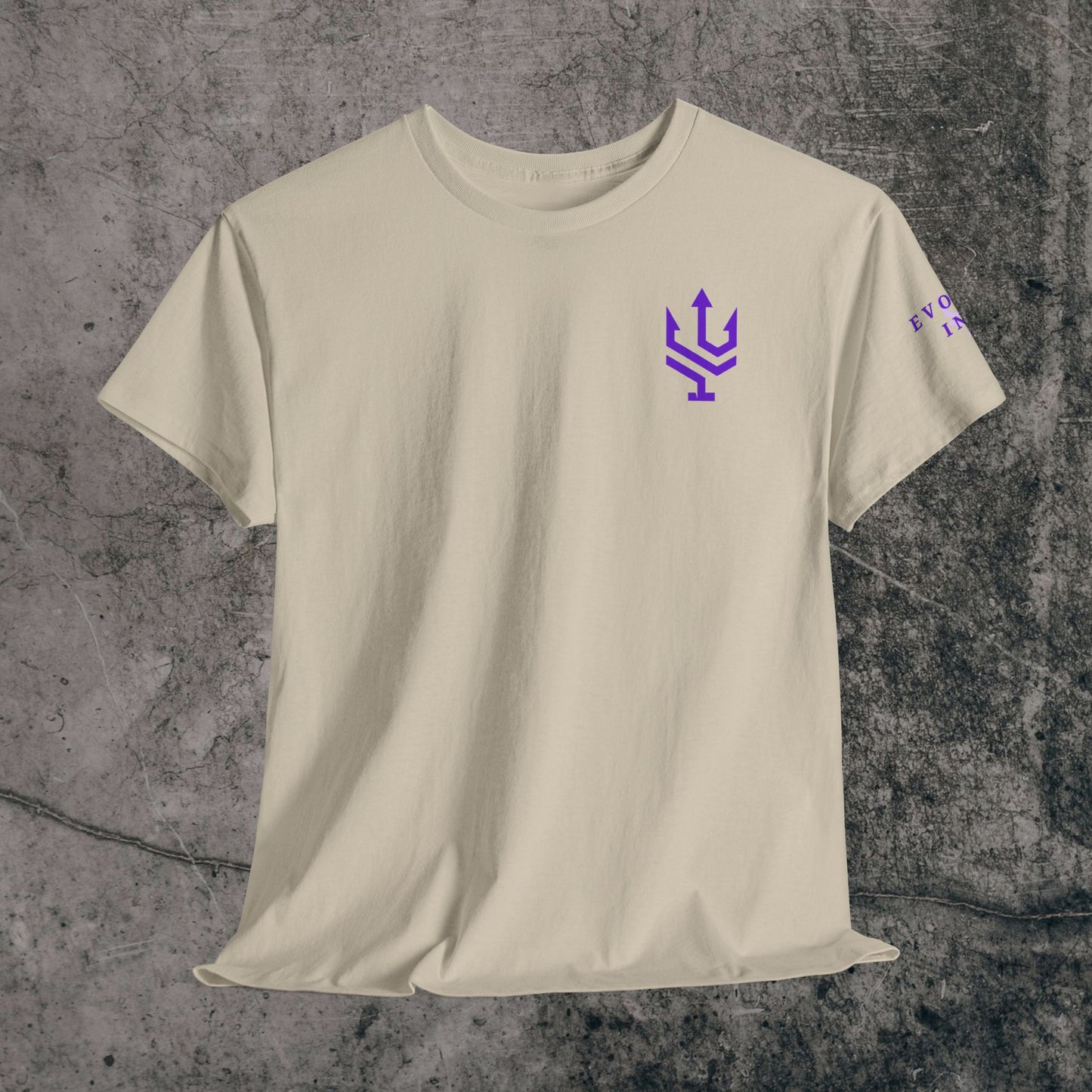 Unisex Heavy Cotton Tee Purple Font - I Elevate!