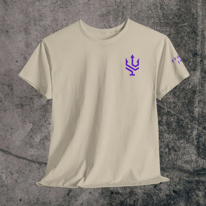 Unisex Heavy Cotton Tee Purple Font - I Elevate!