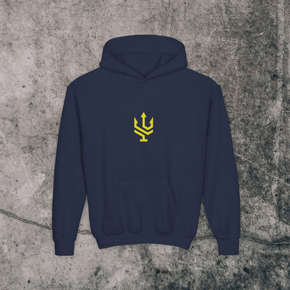 Youth Heavy Blend Hoodie Yellow Font - Energy!
