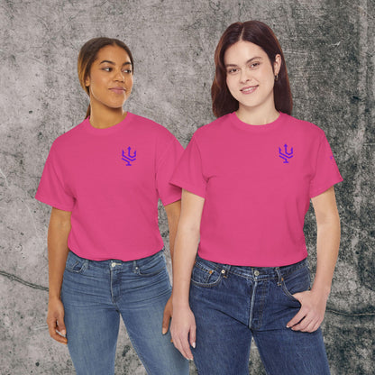 Unisex Heavy Cotton Tee Purple Font - I Elevate!