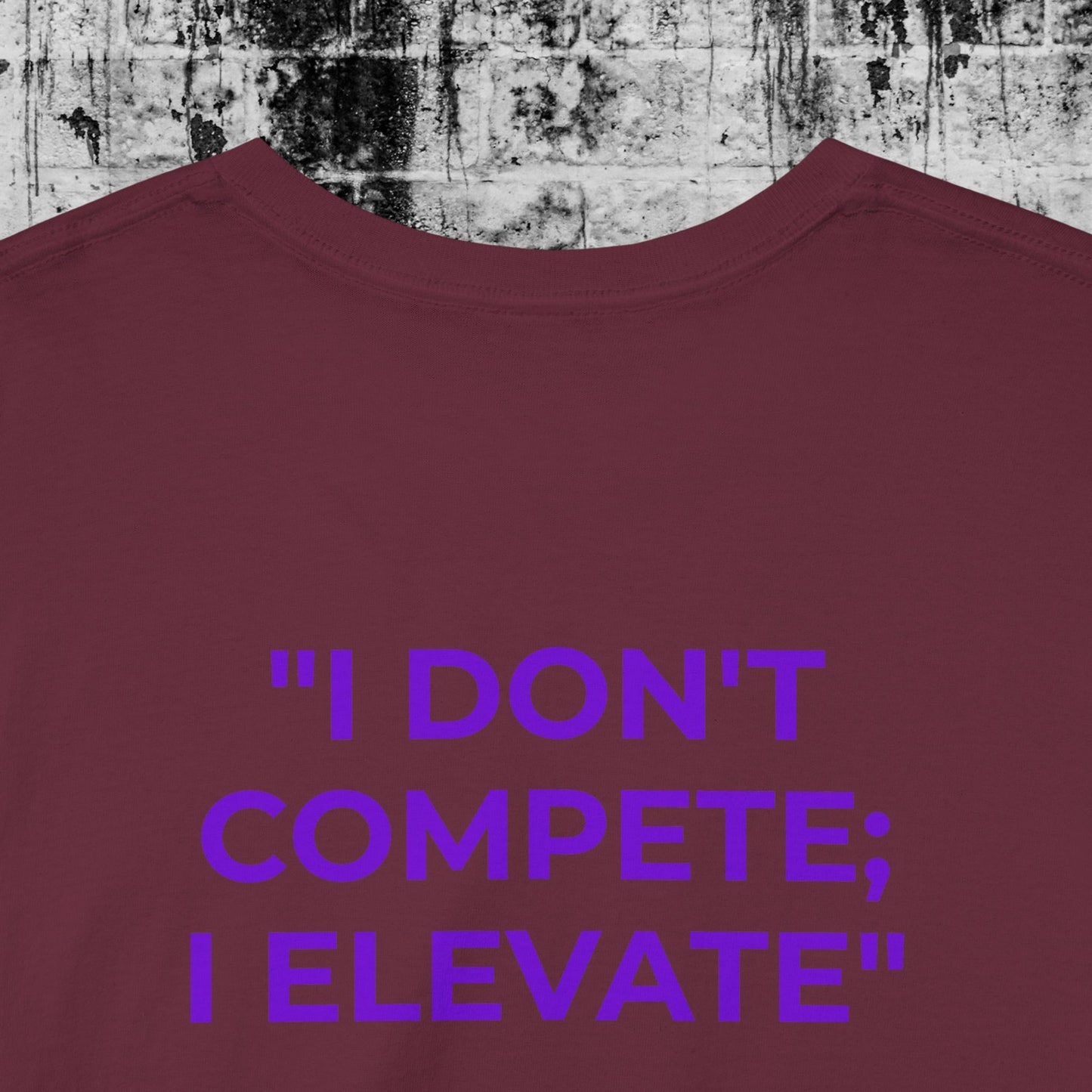 Unisex Heavy Cotton Tee Purple Font - I Elevate!