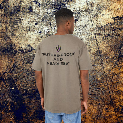 Exclusive Acid Washed Heavy Oversize Tee - Fearless!