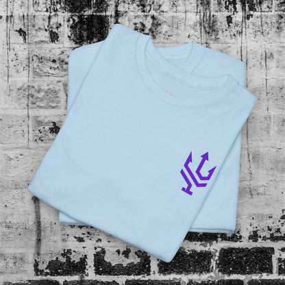 Unisex Heavy Cotton Tee Purple Font - I Elevate!