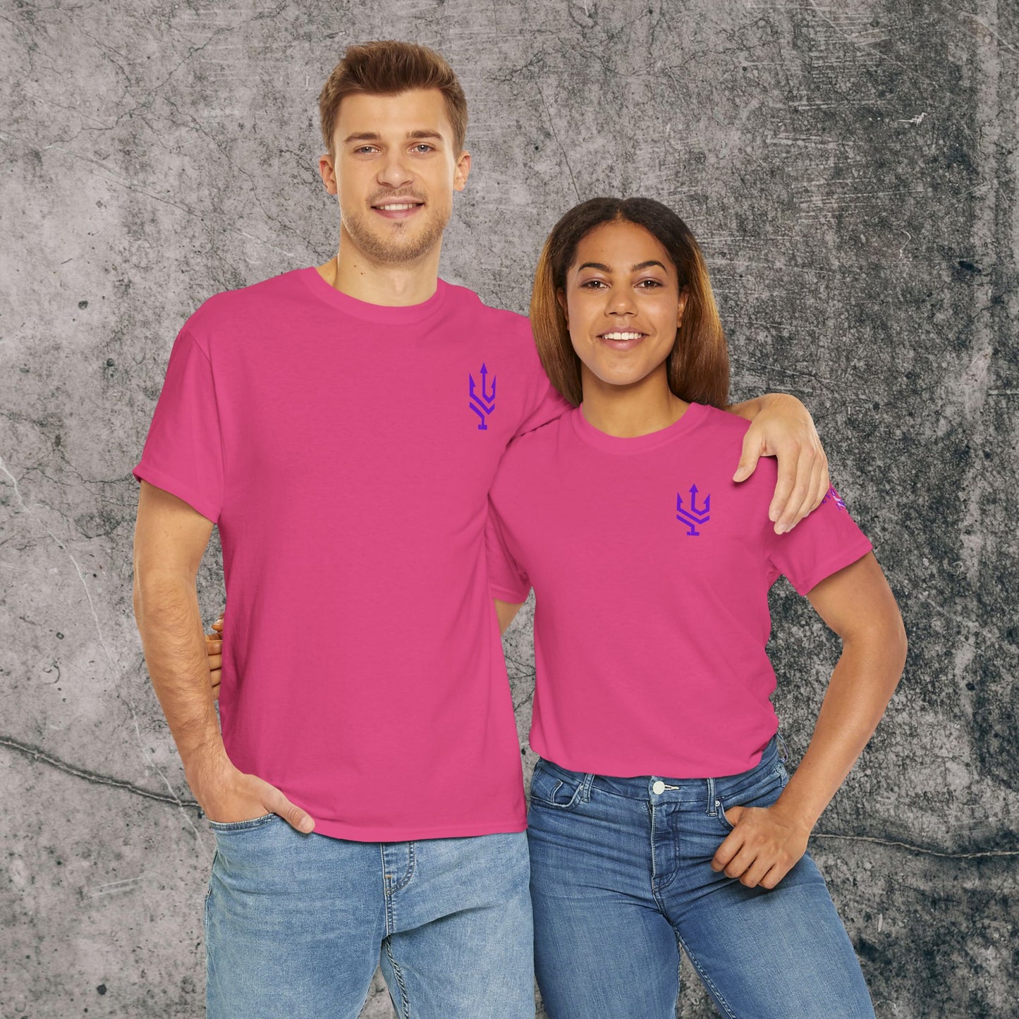 Unisex Heavy Cotton Tee Purple Font - I Elevate!