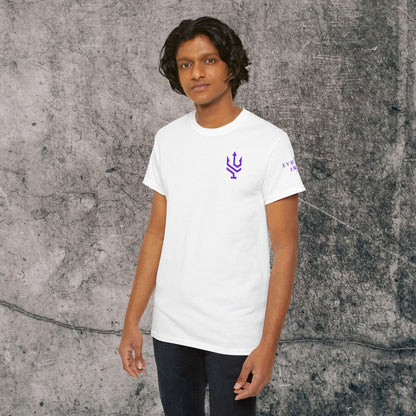 Unisex Heavy Cotton Tee Purple Font - I Elevate!